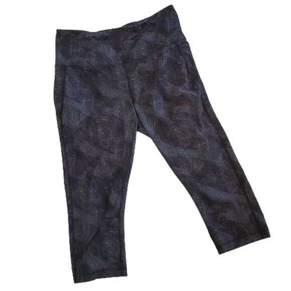 Reebok Workout Athletic Leggings Pants Activewear Athleisure Crop Pants Large - Picture 2 of 6